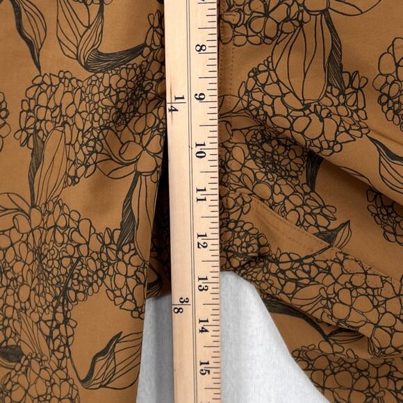 VUORI The Rise Board Shorts Mens 32 Brown Black Floral Swim Trunks Pocket - Picture 13 of 14